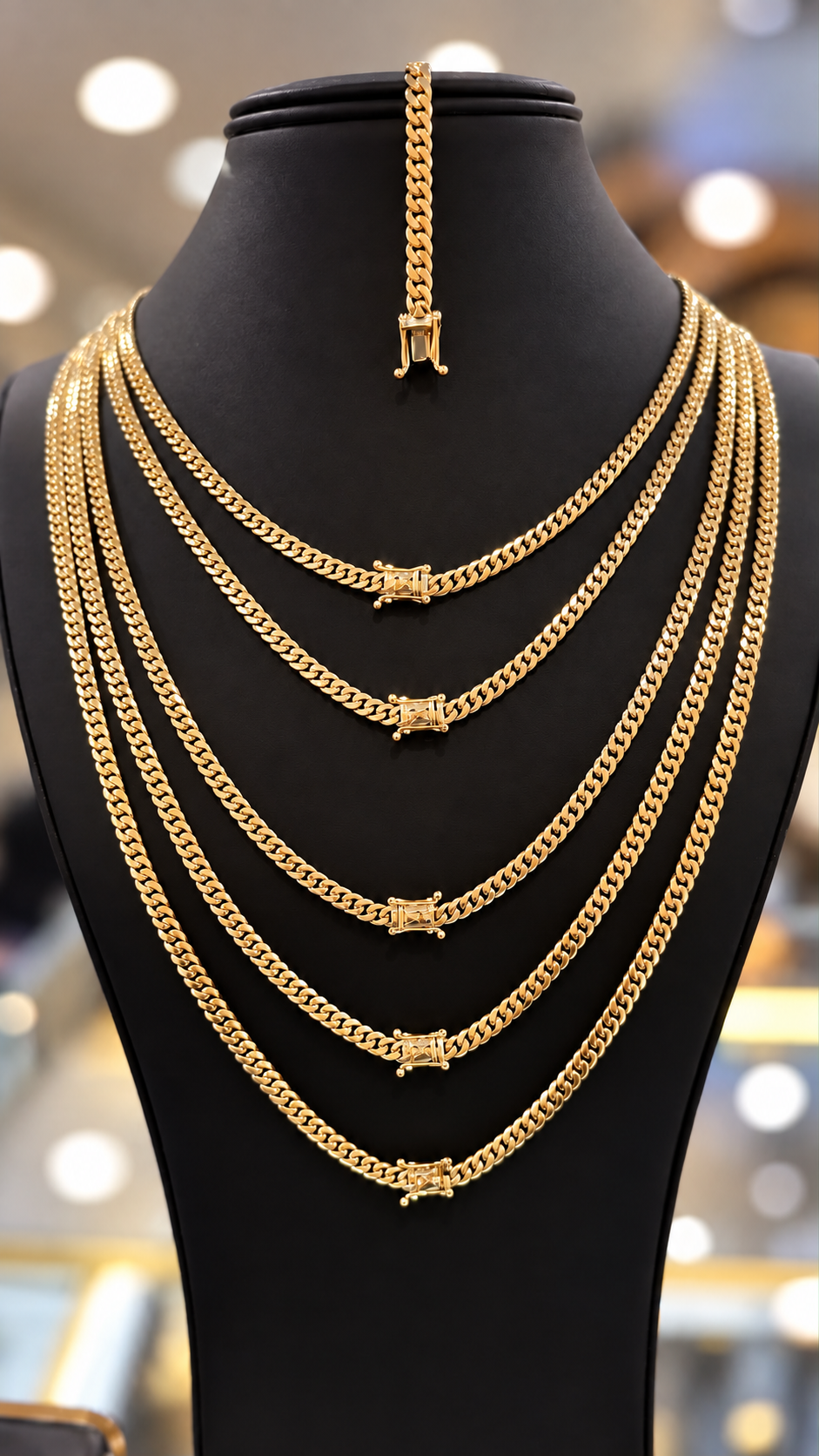 Cadena Cuban Link de Oro 10K – 4mm