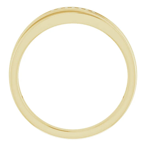 10K Yellow Gold 1 mm Round Wedding Band Mounting