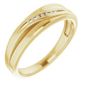 10K Yellow Gold 1 mm Round Wedding Band Mounting