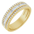 14K Yellow Gold 1 1/8 CTW Natural Diamond Anniversary Band