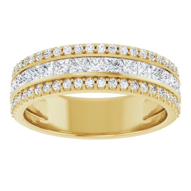 14K Yellow Gold 1 1/8 CTW Natural Diamond Anniversary Band