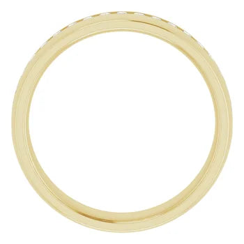 10K Yellow Gold Round Band Engagement Ring