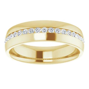 10K Yellow Gold Round Band Engagement Ring
