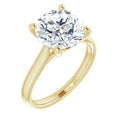 10K Yellow Gold 10 mm Round Engagement Ring Mounting