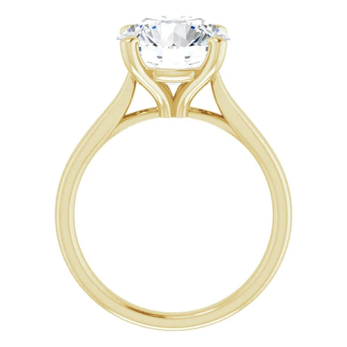 10K Yellow Gold 10 mm Round Engagement Ring Mounting