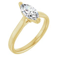 10K Yellow Gold 10x5 mm Marquise Engagement Ring Mounting