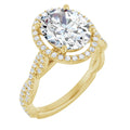 14K Yellow Gold 10x8 mm Oval Engagement Ring Mounting
