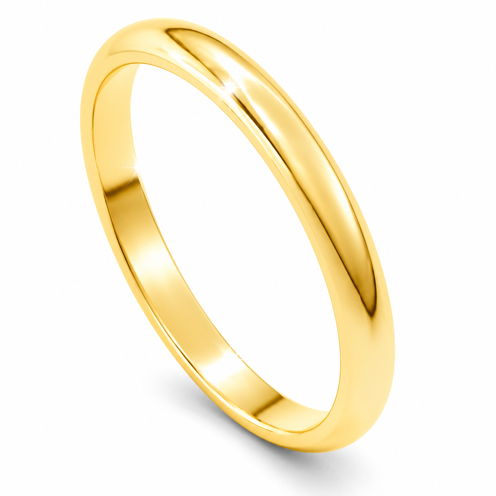 Classic Yellow Gold Wedding Band – 2 mm