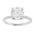 White Gold Round Engagement Ring Mounting