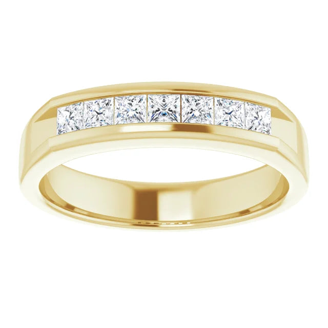 14K Yellow Gold 3/4 CTW Natural Diamond Band