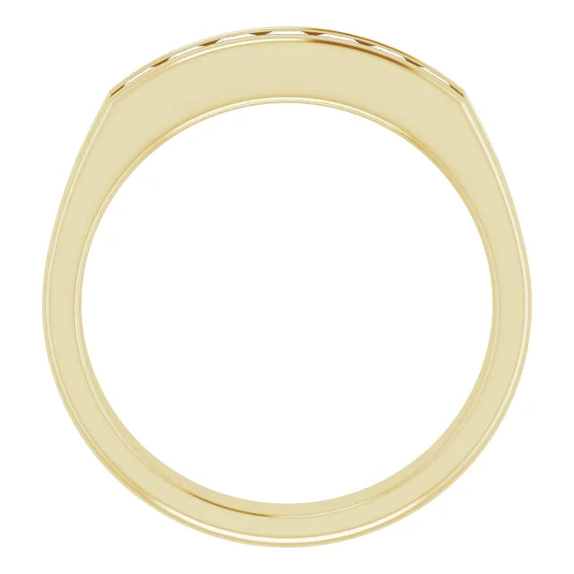 14K Yellow Gold 3/4 CTW Natural Diamond Band