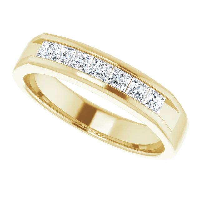 14K Yellow Gold 3/4 CTW Natural Diamond Band