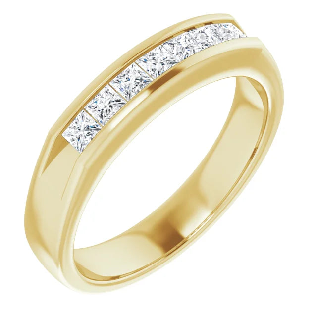 14K Yellow Gold 3/4 CTW Natural Diamond Band