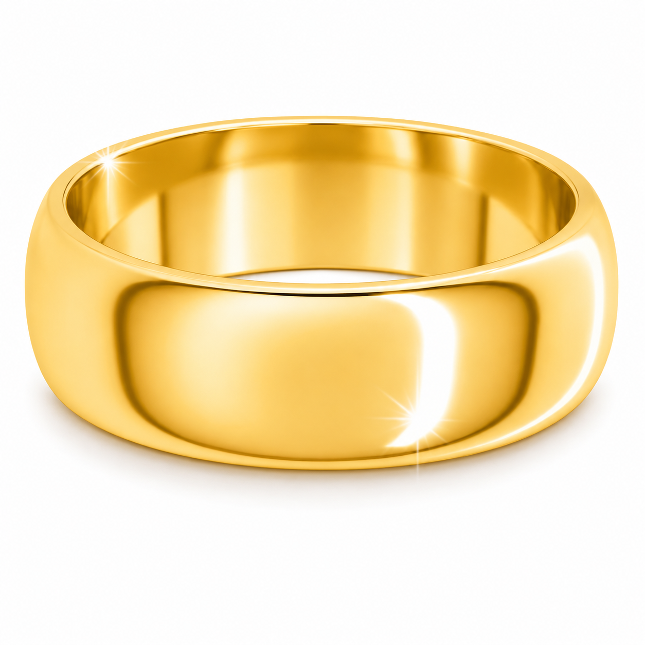 Classic Yellow Gold Wedding Band – 6 mm