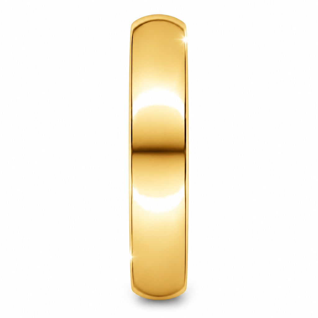 Classic Yellow Gold Wedding Band – 4 mm