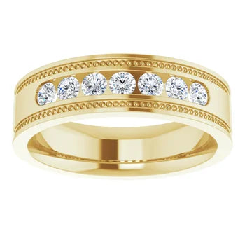 10K Yellow Gold Round Band Engagement Ring Mounting