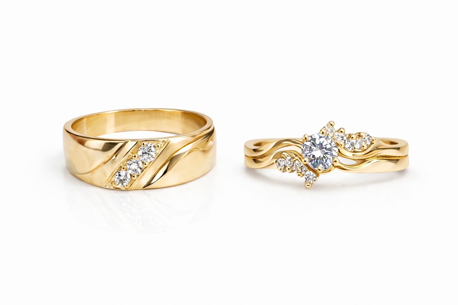 Juego de Anillos Élite Harmony en Oro 14K