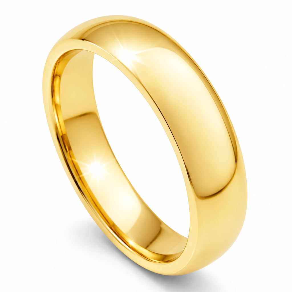 Classic Yellow Gold Wedding Band – 4 mm