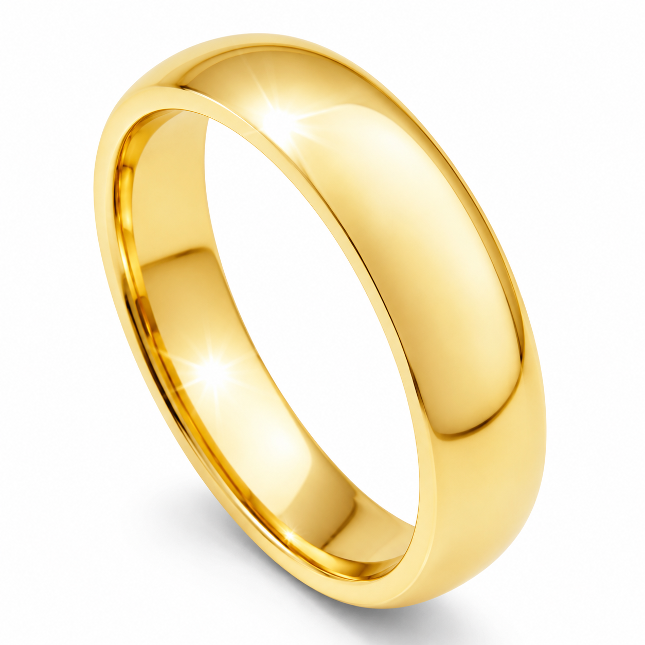 Classic Yellow Gold Wedding Band – 4 mm
