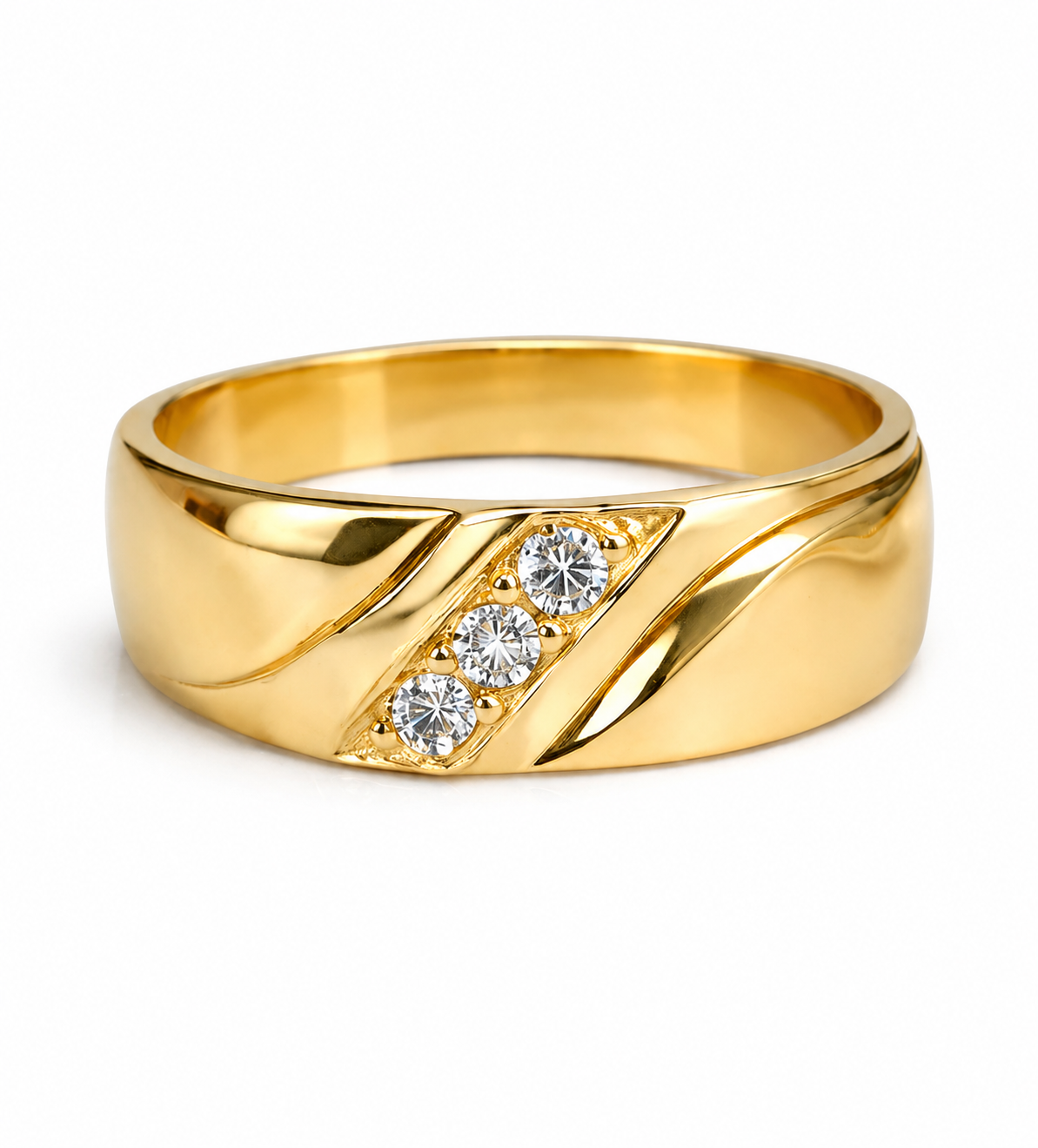 Línea Brillante – Anillo en Oro 14K