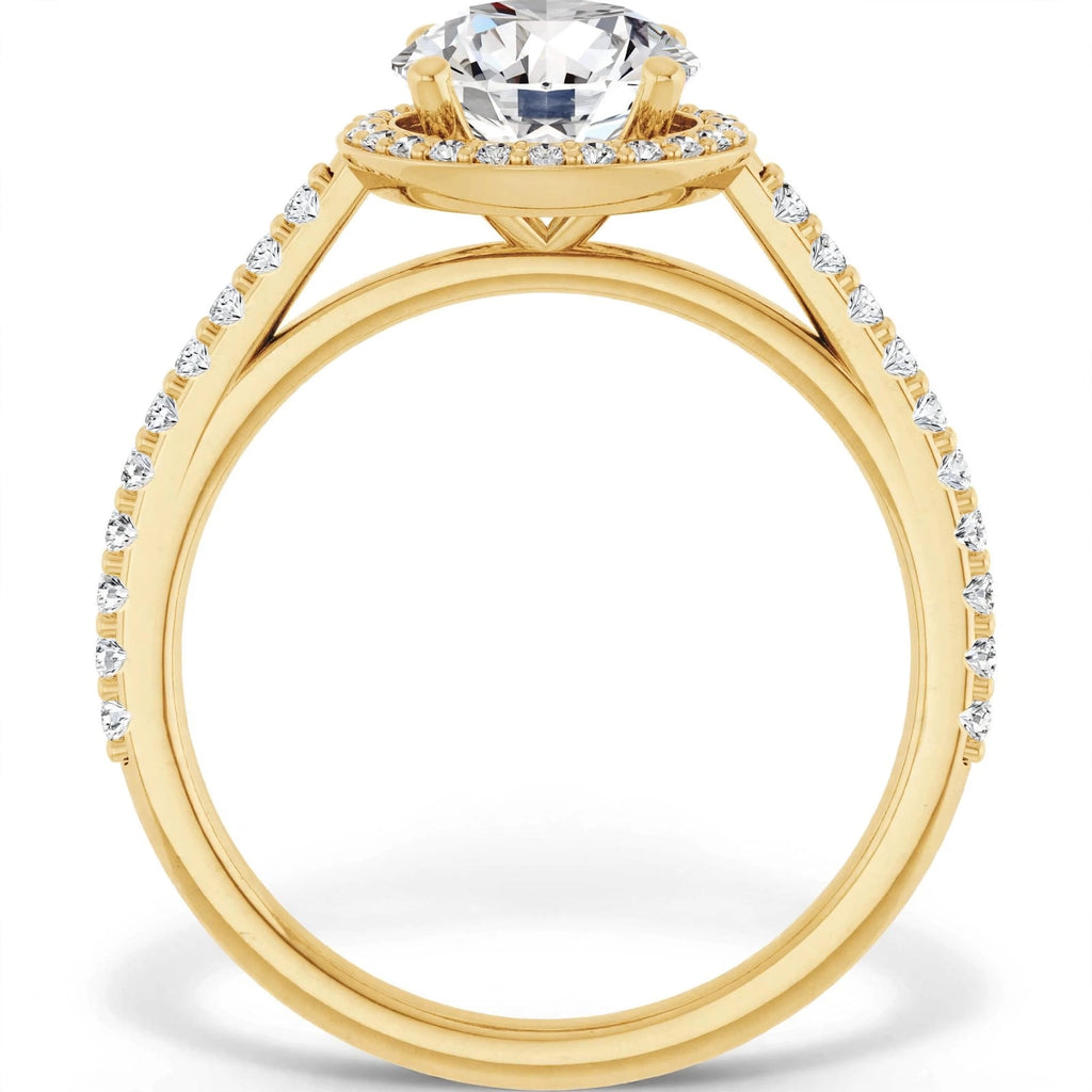 10K Yellow Gold Halo Engagement Ring