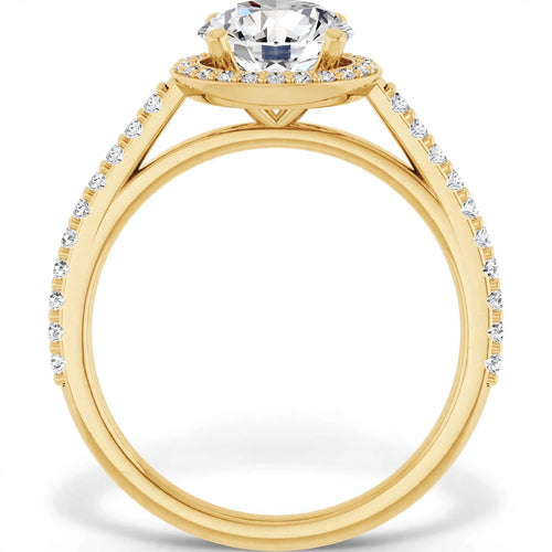 10K Yellow Gold Halo Engagement Ring