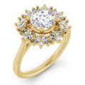 10K Yellow Gold Round Engagement Ring Mounting