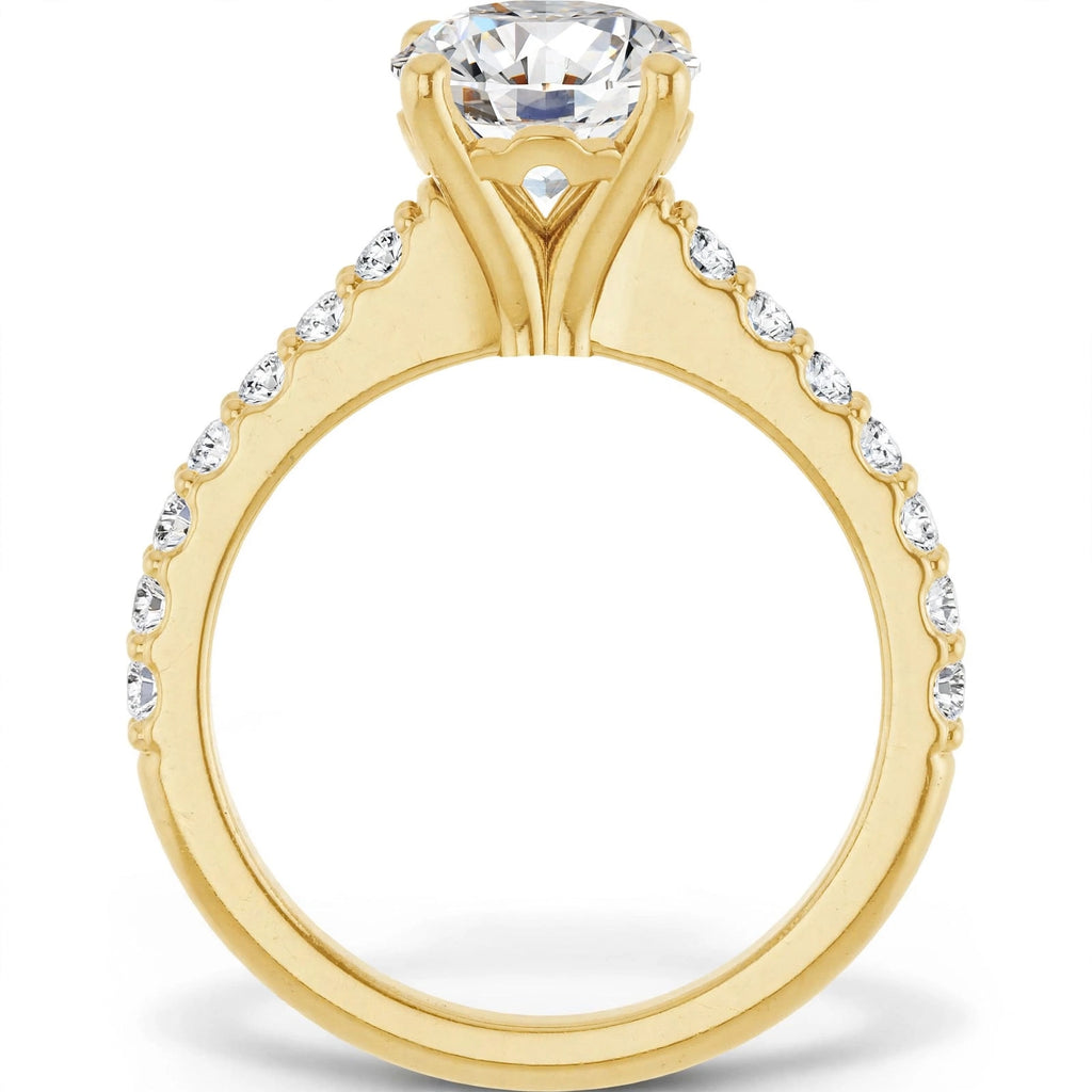 10K Yellow Gold Round Engagement Ring Mounting