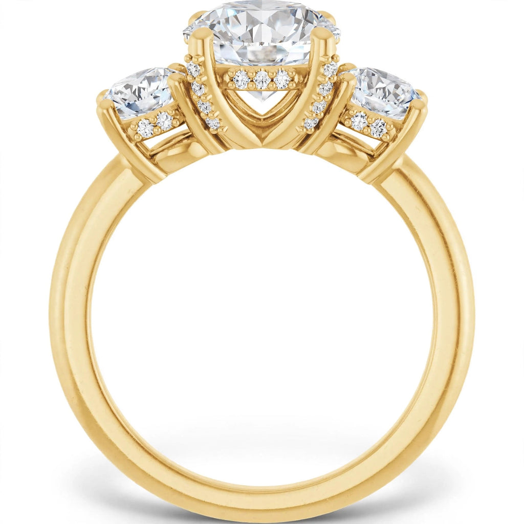 10K Yellow Gold Round Engagement Ring Mounting