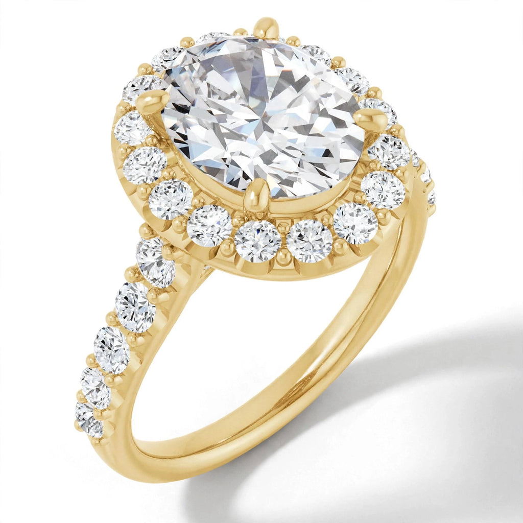 10K Yellow Gold Oval Engagement Ring Mounting