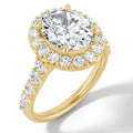 10K Yellow Gold Oval Engagement Ring Mounting