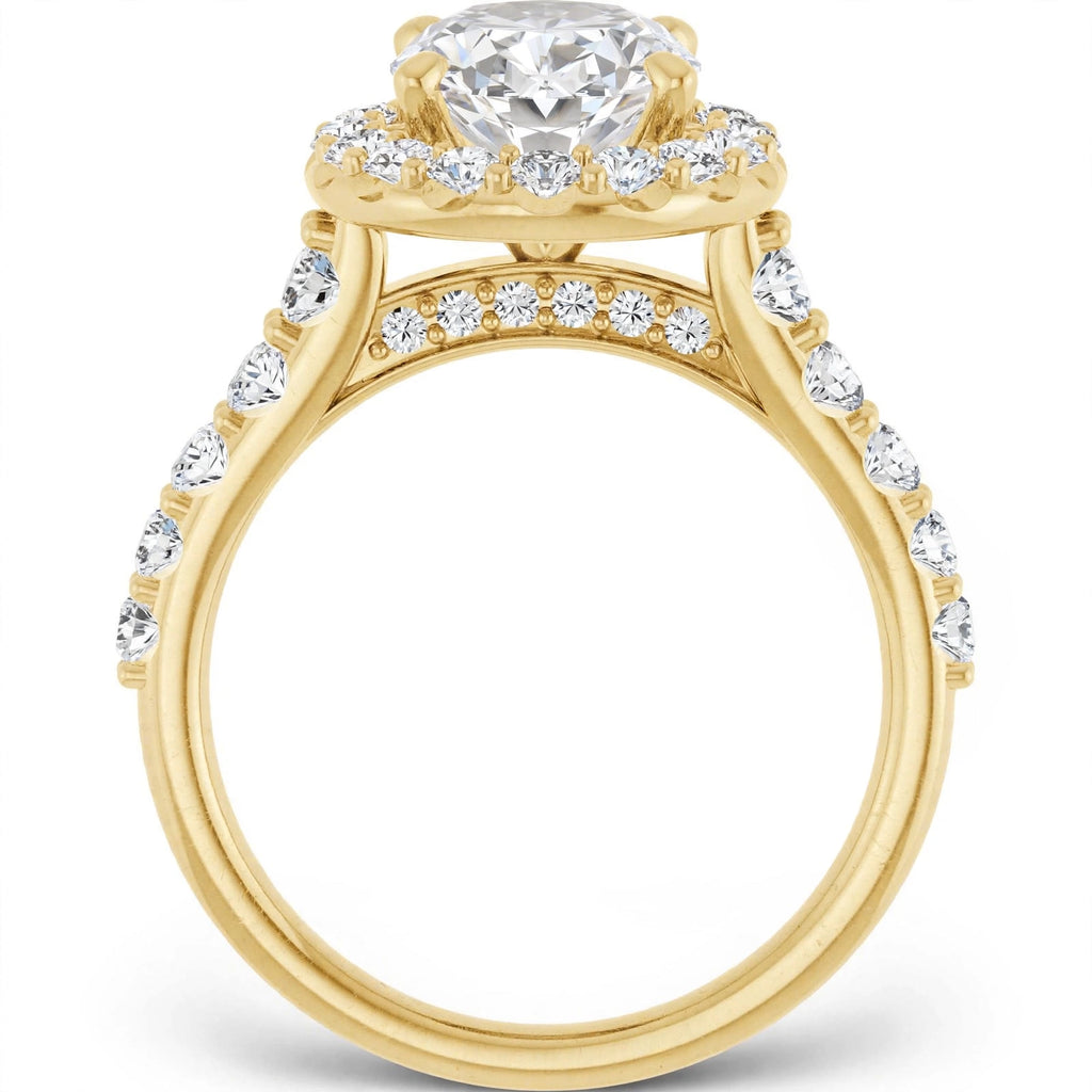 10K Yellow Gold Oval Engagement Ring Mounting