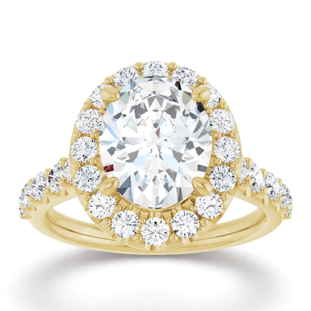 10K Yellow Gold Oval Engagement Ring Mounting