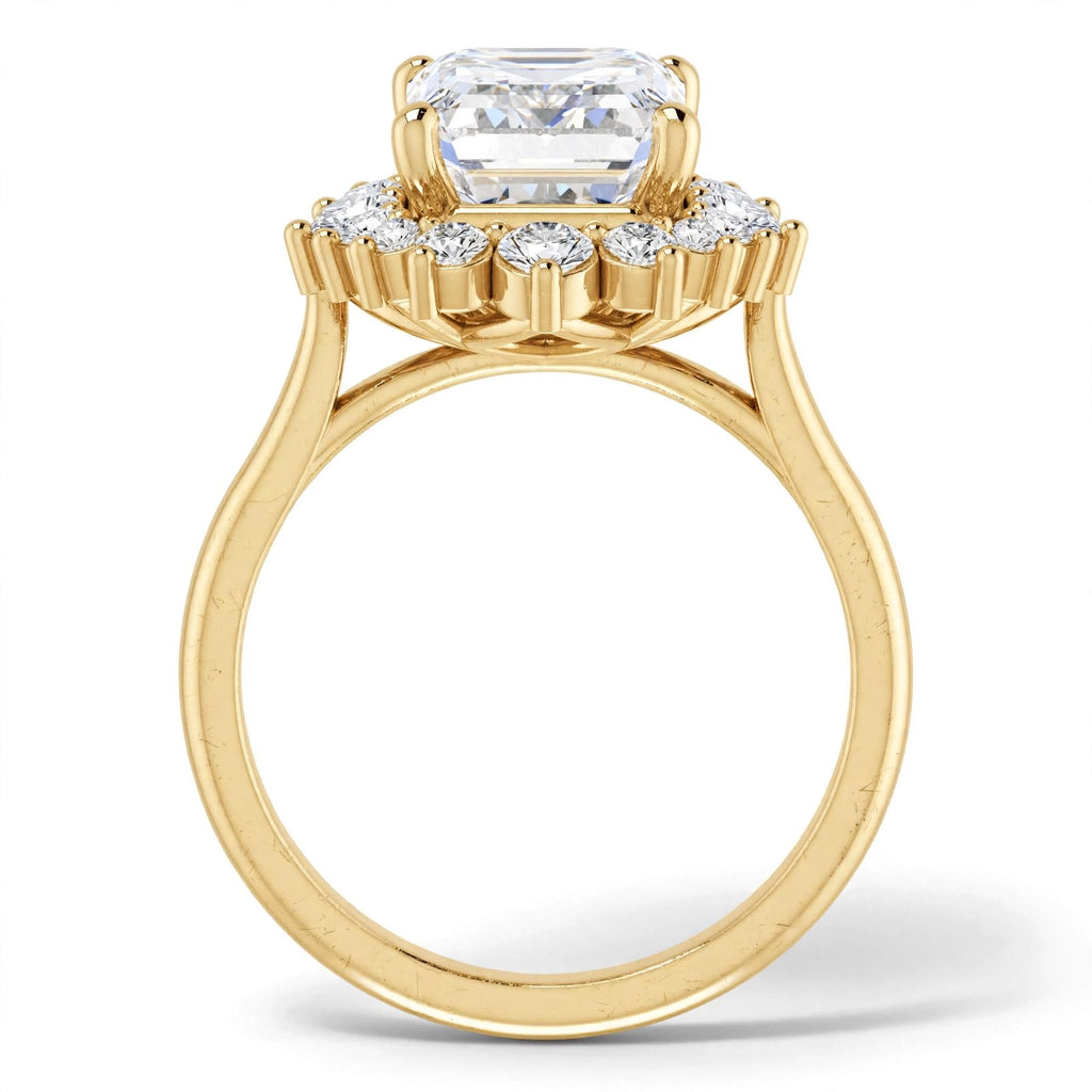 10K Yellow Gold Emerald Engagement Ring Mounting