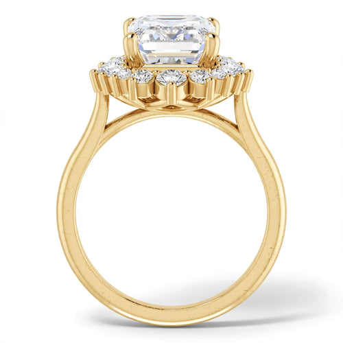 10K Yellow Gold Emerald Engagement Ring Mounting