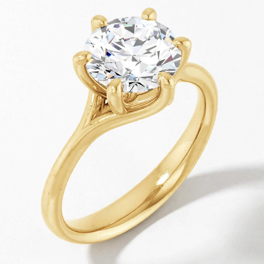 14K Yellow Gold Lab-Grown Diamond Solitaire Engagement Ring