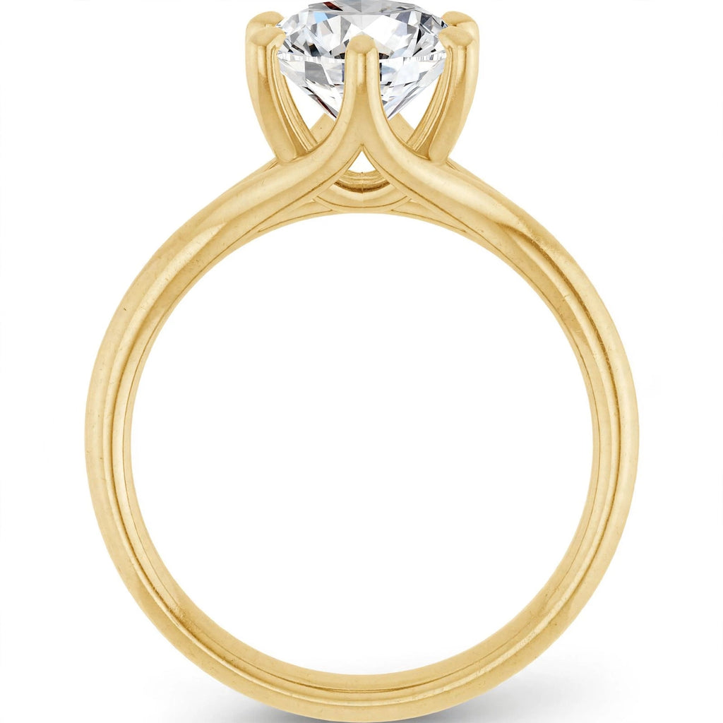 14K Yellow Gold Lab-Grown Diamond Solitaire Engagement Ring