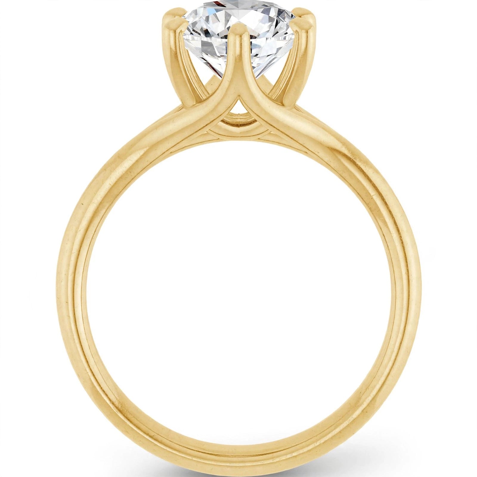 14K Yellow Gold Lab-Grown Diamond Solitaire Engagement Ring