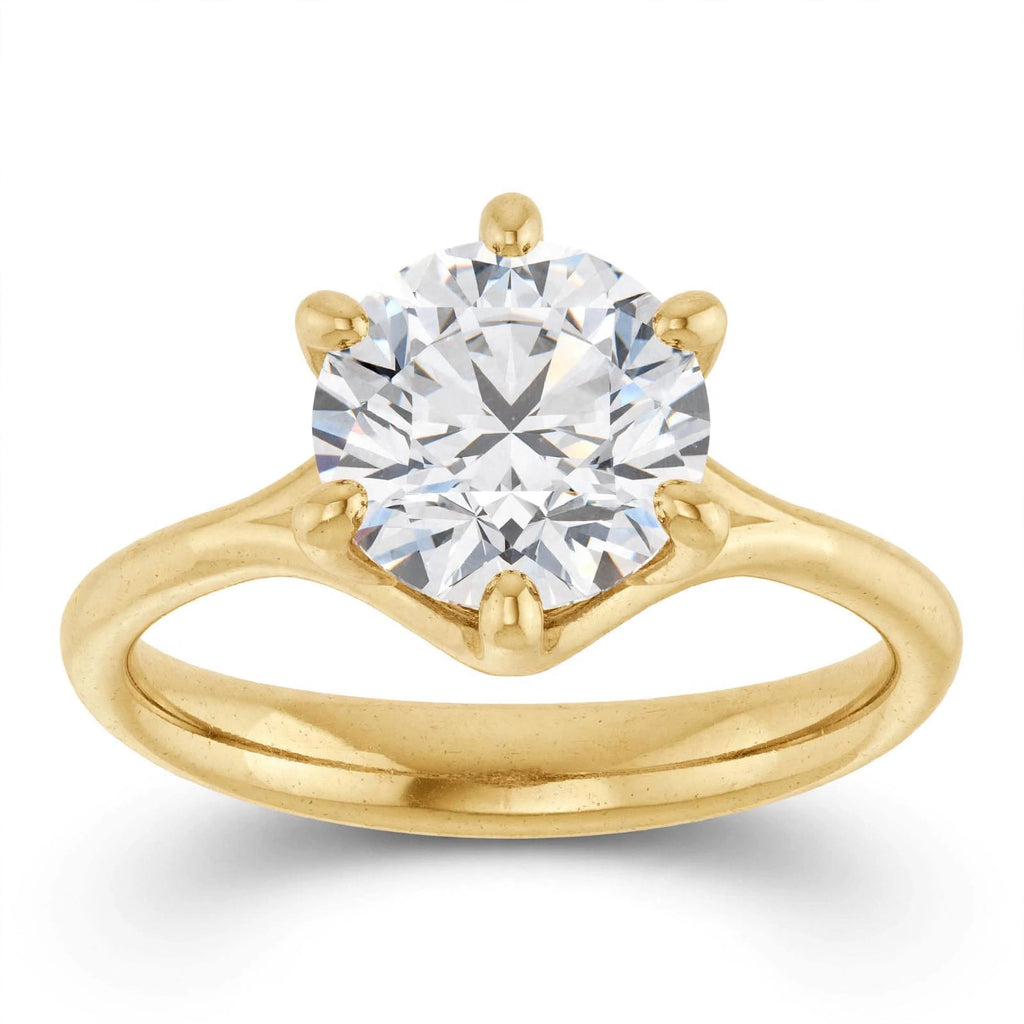 14K Yellow Gold Lab-Grown Diamond Solitaire Engagement Ring