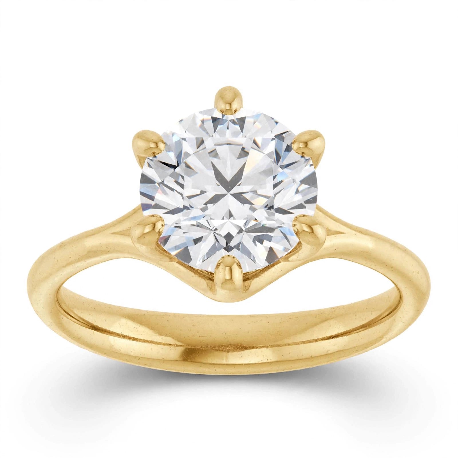 14K Yellow Gold Lab-Grown Diamond Solitaire Engagement Ring