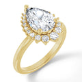 10K Yellow Gold 10x7 mm Pear Engagement Ring Mounting