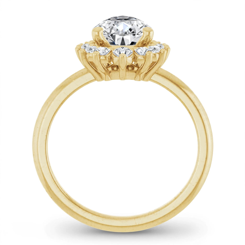 10K Yellow Gold 10x7 mm Pear Engagement Ring Mounting