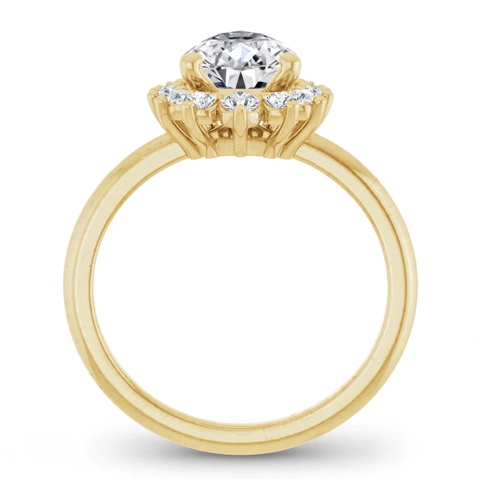 10K Yellow Gold 10x7 mm Pear Engagement Ring Mounting