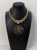 Herco 18K Two-tone Polished Diamond Fancy Link 19 inch Necklace