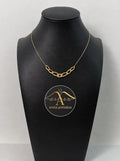 14k Polished and Textured Fancy Link 17.5 inch Necklace