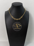 Anyel's 10K Polished and Textured Fancy Link Necklace