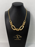 Anyel's 14K Polished and Satin 2-strand Fancy Link with 1in ext. Necklace