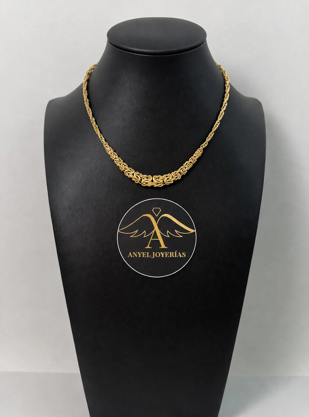 Anyel's 14K Polished Byzantine 11.0mm Graduated 18 inch Necklace