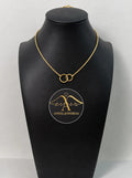 Anyel 18K Polished Double RInchg 18 Inch Popcorn Mesh Necklace