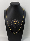Anyel's 14K Polished Circle Station Popcorn Link 18 Inch Necklace